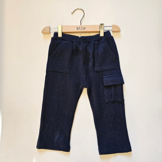 Pantaloni Cargo in Maglia per Bambino – Blu Scuro