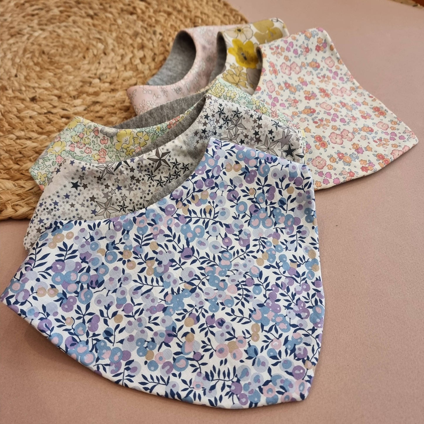 Bavaglini per bambini, stampa Liberty casuale