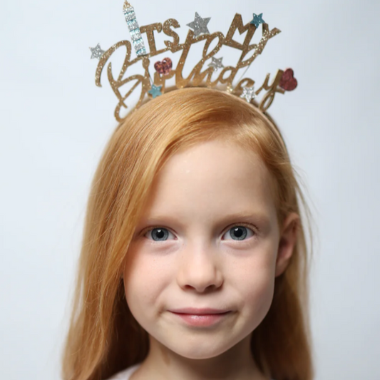 Birthday Tiara (golden drizzle)